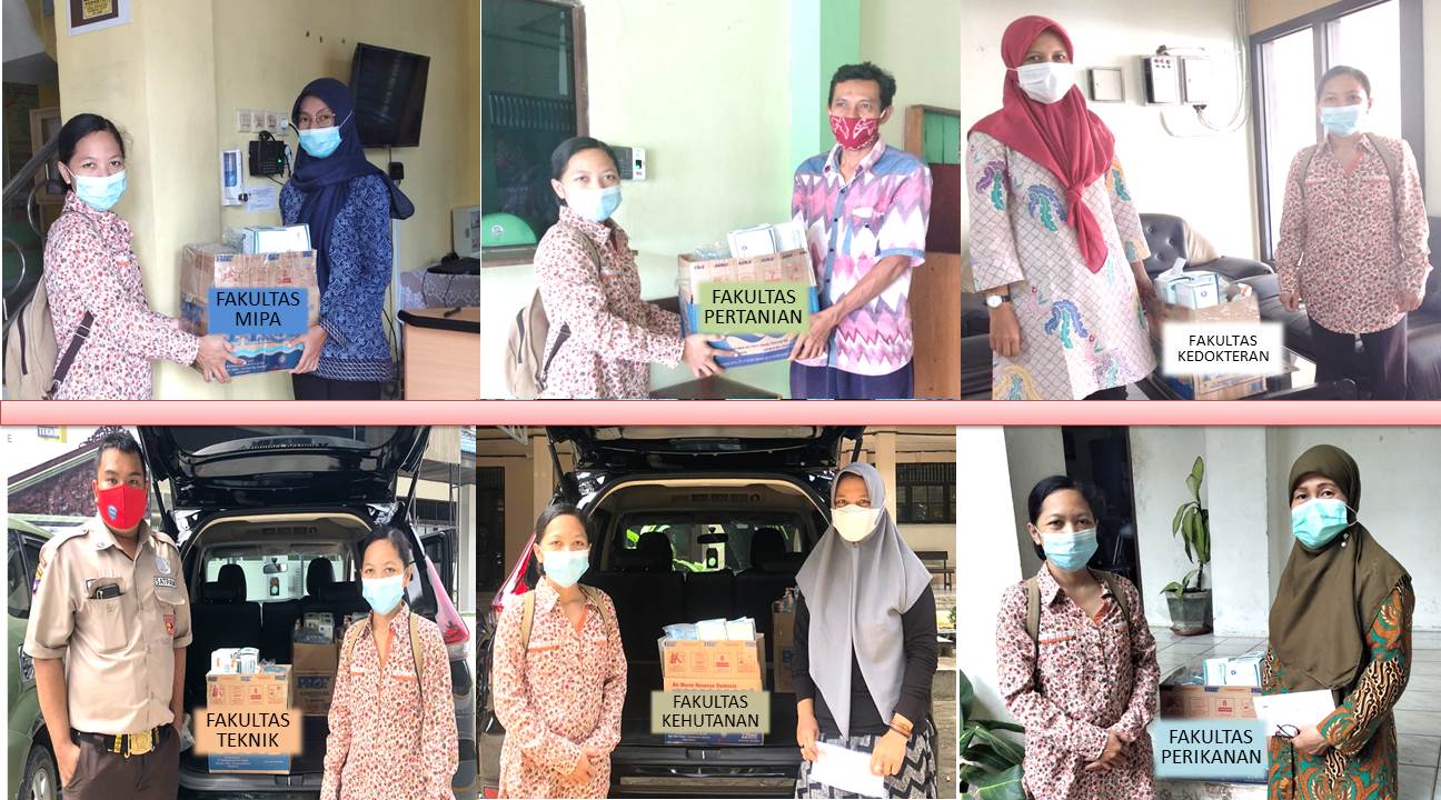 PENYERAHAN BANTUAN UNTUK PROTEKSI KESEHATAN CIVITAS AKADEMIKA LABORATORIUM FAKULTAS DI LINGKUNGAN UNIVERSITAS LAMBUNG MANGKURAT