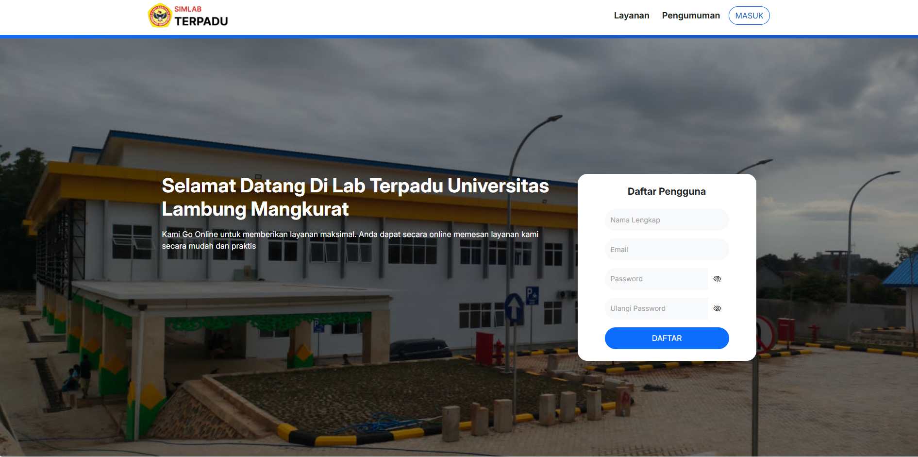Layanan Laboratorium Terpadu Kini Dapat Diakses Secara Online
