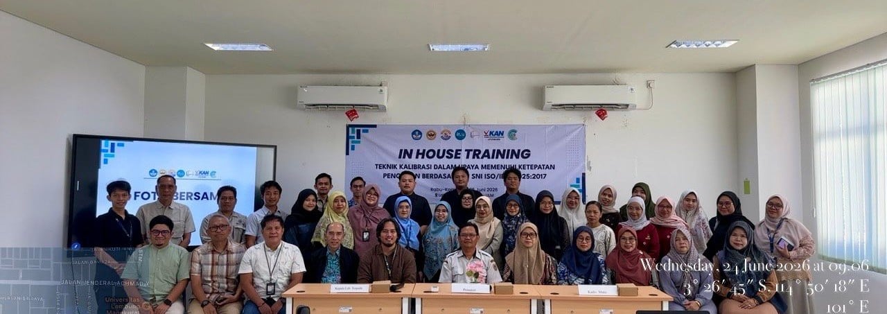 In House Training “Teknik Kalibrasi dalam Upaya Memenuhi Ketepatan Pengujian